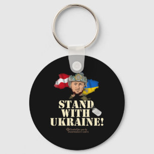 Ukraine Lettland Flaggen Hundemarke Zelensky Steh  Schlüsselanhänger