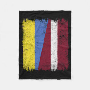 Ukraine Lettland Halbflagge Ukrainisch Lettisches Fleecedecke