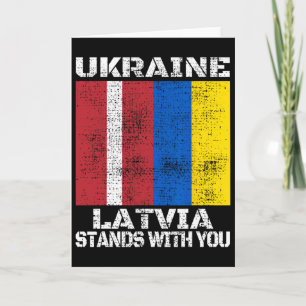 Ukraine Lettland steht mit dir Lettische Unterstüt Karte