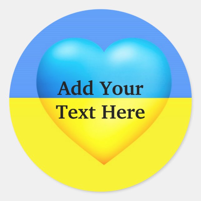 Ukraine - Liebe _ Runder Aufkleber (Vorderseite)