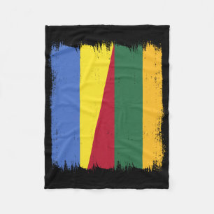 Ukraine Litauen Halbe Flagge Ukrainisch Litauisch Fleecedecke