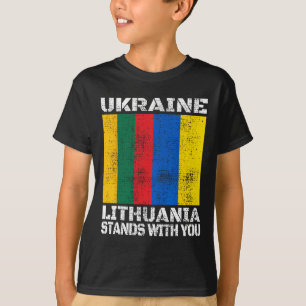 Ukraine Litauen steht mit dir Litauische Unterstüt T-Shirt