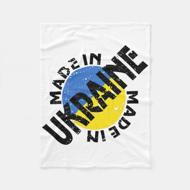 Ukraine Made - Ukraine Strong  Fleecedecke (Vorderseite)