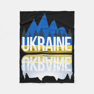 Ukraine Mountain Reflections Ukrainian Nature Souv Fleecedecke