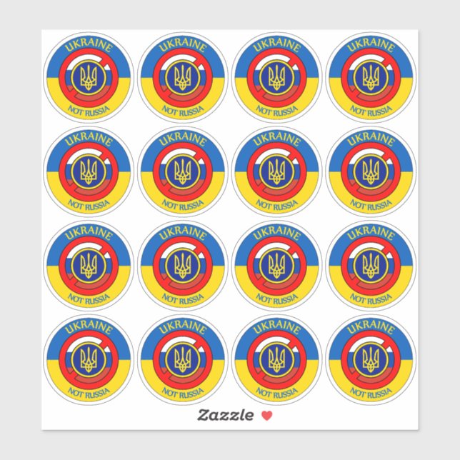 Ukraine - nicht Russland Sticker (Blatt)