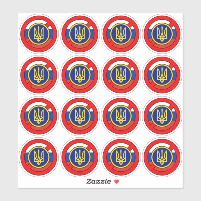 Ukraine - nicht Russland Sticker (Blatt)