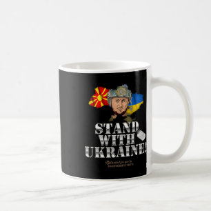 Ukraine Nordmakedonien Zelensky Hundemarken Stände Kaffeetasse