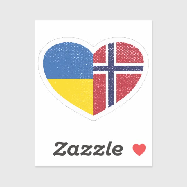 Ukraine - Norwegische Liebe Aufkleber (Blatt)