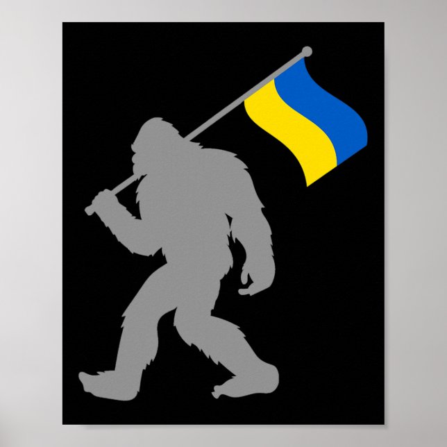 Ukraine oder ukrainische Flagge auf der Ukrainefla Poster (Vorne)