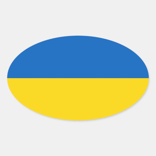 Ukraine Ovaler Aufkleber (Vorderseite)