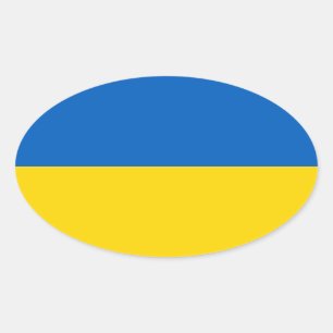 Ukraine Ovaler Aufkleber