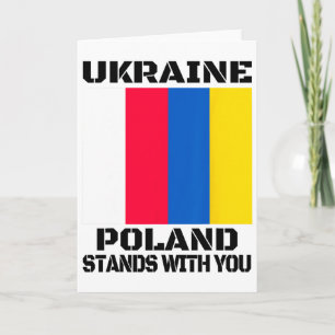 Ukraine Polen steht hinter dir Polnische Unterstüt Karte