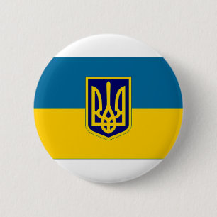 Ukraine-Präsident an der Meerflagge Button