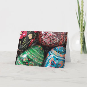 Ukraine pysanky - easter eggs feiertagskarte