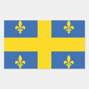 Ukraine - Quebec Quebecois Flag Rechteckiger Aufkleber