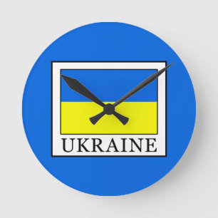 Ukraine Runde Wanduhr