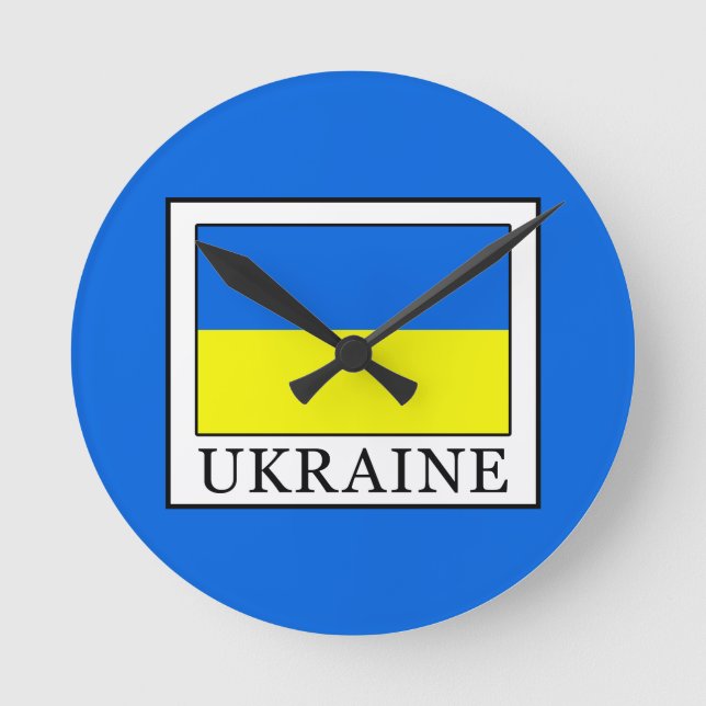 Ukraine Runde Wanduhr (Vorderseite)