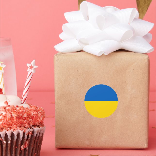 Ukraine Runder Aufkleber (Party)