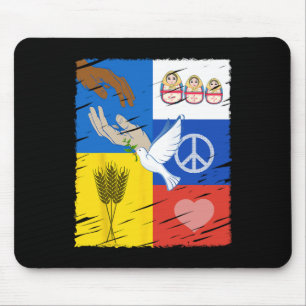 Ukraine Russland Friedenstaube interkulturelle Fre Mousepad