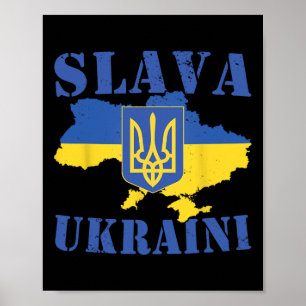 Ukraine-Shirt Slava Ukraini Ukrainische Flagge Dre Poster