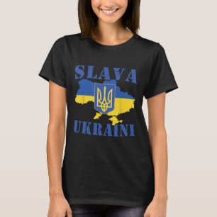 Ukraine-Shirt Slawa Ukrajini Ukrainische Flagge Dr T-Shirt