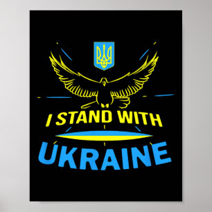 Ukraine-Shirt Ukrainische Flagge Stolz Ich stehe m Poster