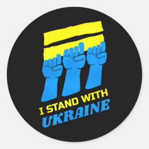 Ukraine-Shirt Ukrainische Unterstützung Ukraine Ic Runder Aufkleber