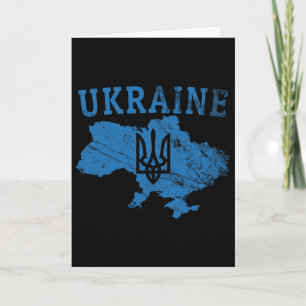 Ukraine-Shirt Ukrainischer Tryzub Patriotischer Su Karte