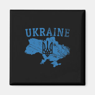 Ukraine-Shirt Ukrainischer Tryzub Patriotischer Su Magnet