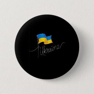 Ukraine Signatur-Flaggenmast - Patriotisch Ukraini Button