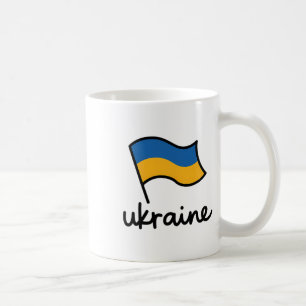 Ukraine-Signatur-Flaggenmast - Patriotisch Ukraini Kaffeetasse