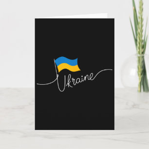 Ukraine Signatur-Flaggenmast - Patriotisch Ukraini Karte