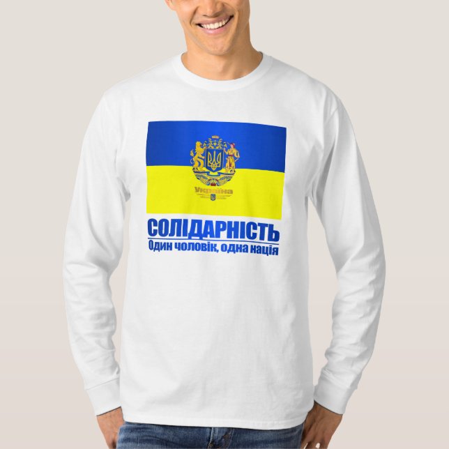 Ukraine (Solidarität - ein Volk, eine Nation) T-Shirt (Vorderseite)