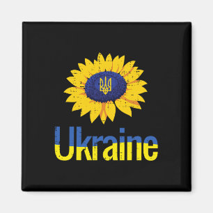 Ukraine Sonnenblume Dreizack Tryzub Ukrainisches S Magnet