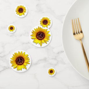 Ukraine Sonnenblume Friedenssymbol Zeichen Anti-Kr Konfetti