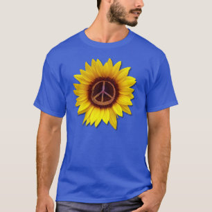 Ukraine Sonnenblume Friedenssymbol Zeichen Anti-Kr T-Shirt