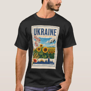 Ukraine Sonnenblume Goldene Kuppel Illustration Re T-Shirt