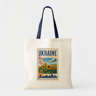 Ukraine Sonnenblume Goldene Kuppel Illustration Re Tragetasche