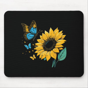 Ukraine Sonnenblume Schmetterling Ukrainische Mädc Mousepad