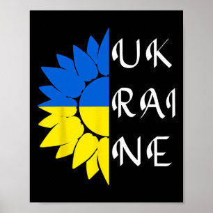 Ukraine Sonnenblume Ukrainische Flagge Ich stehe m Poster