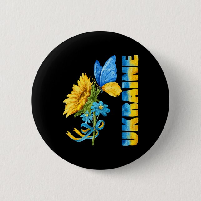 Ukraine Sonnenblumen 8 Button (Vorderseite)