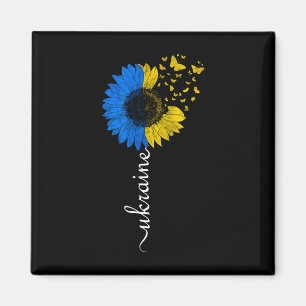 Ukraine Sonnenblumen-Flagge Vintage Ukrainische Fl Magnet