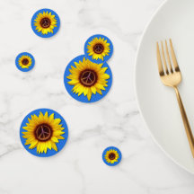 Ukraine Sonnenblumen Friedenszeichen Signatur Anti