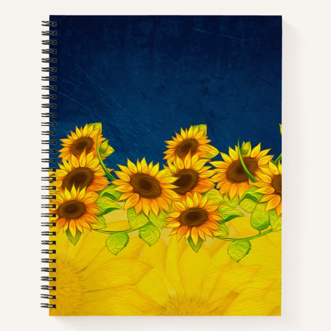 Ukraine Sonnenblumen für Hoffnung und Frieden Notizbuch (Vorderseite)