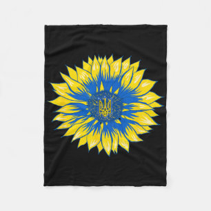 Ukraine Sonnenblumen-Shirt Retro Floral Ukrainisch Fleecedecke