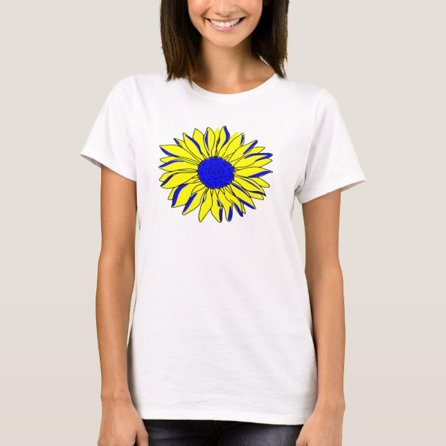 Ukraine Sonnenblumen-T - Shirt (Vorderseite)