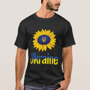 Ukraine-Sonnenblumen-Trident-Tryzub-ukrainisches S T-Shirt