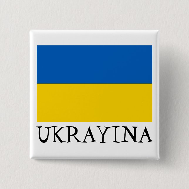 Ukraine-Staatsflagge Button (Vorderseite)