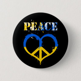 Ukraine Städtische Stille Frieden und Liebe Symbol Button