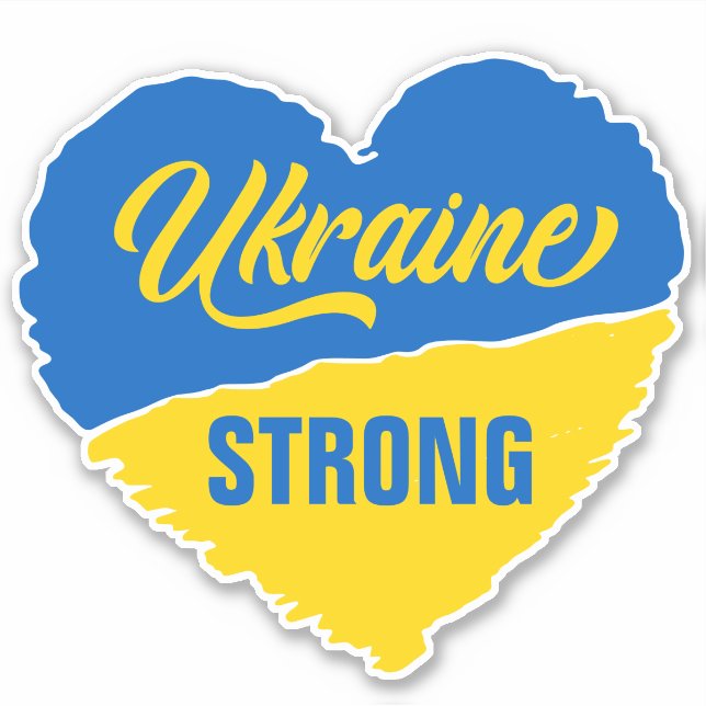 Ukraine Starke Unterstützung Frieden ukrainisches  Aufkleber (Vorderseite)